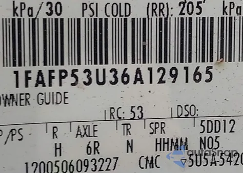 2006 Ford Taurus Se from USA, damaged, VIN 1FAFP53U36A129165